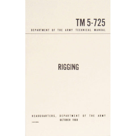 Rigging TM 5-725  $9.95