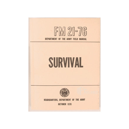 Survival Book FM 21-76 U.S. Military Manual  $9.95