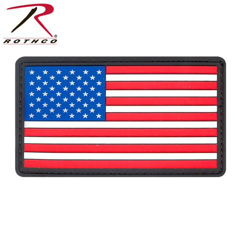 U.S. Flag Full Color PVC patch with Hook Backing  $6.00