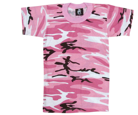 Kids Military T-Shirts Pink Camo