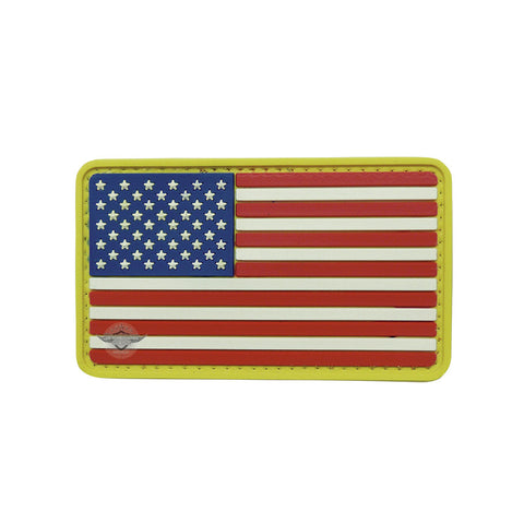U.S. Flag Full Color PVC Patch with Hook Backing $6.00